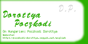 dorottya poczkodi business card